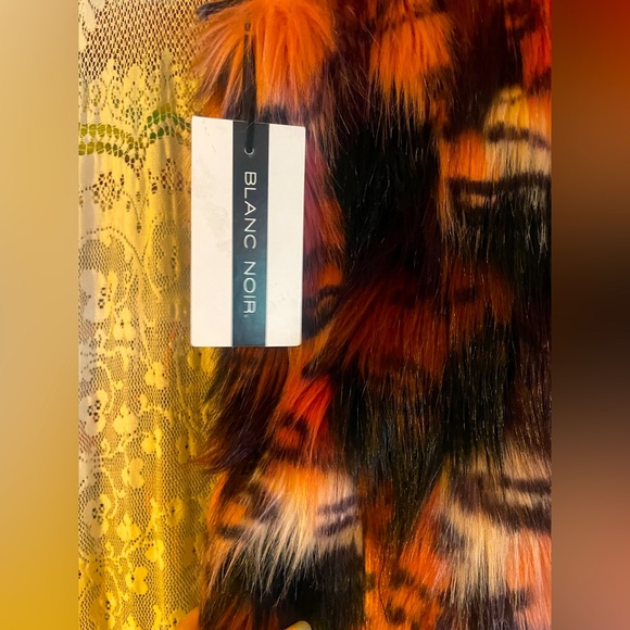 Blanc Noir multicolored faux fur vest - Picture 4 of 5